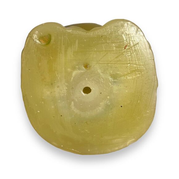 Vintage Japan 7 in Handcrafted Laughing Buddha Hotei Luck Bringing Brown Candle - Picture 10 of 11